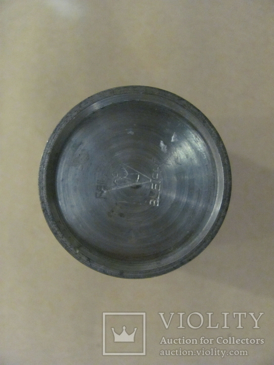 Коллекционный стакан Охота на кабана, олово, клеймо., фото №5