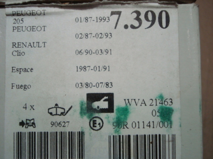 PEX 7.390 Комплект тормозных колодок DACIA, PEUGEOT, RENAULT., фото №5