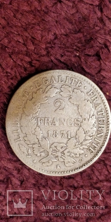 2 франка 1871г., фото №5
