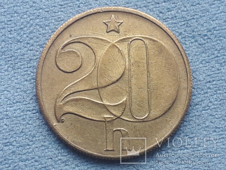 Чехословакия 20 геллеров 1982 года, фото №2
