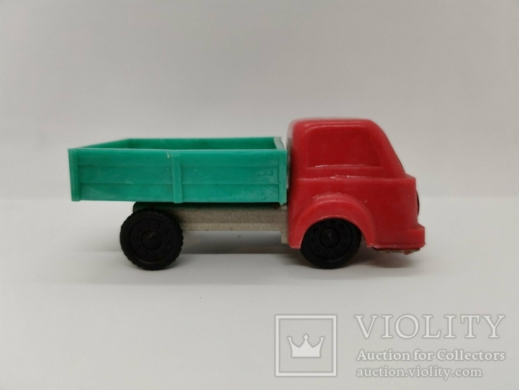 Машинка грузовик СССР ОТК металл пластмасса 13 см. грузовая машина, фото №3