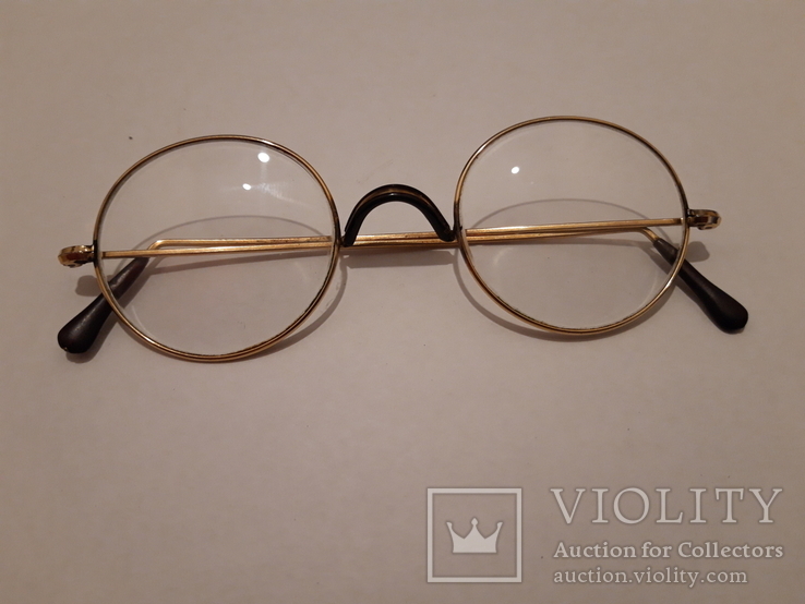 Старинные  очки в позолоченной оправе, в футляре. Европа., фото №4
