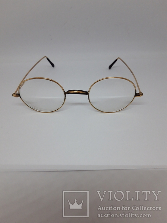 Старинные  очки в позолоченной оправе, в футляре. Европа., фото №7