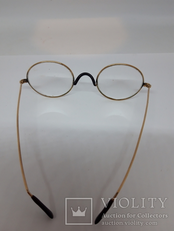 Старинные  очки в позолоченной оправе, в футляре. Европа., фото №8