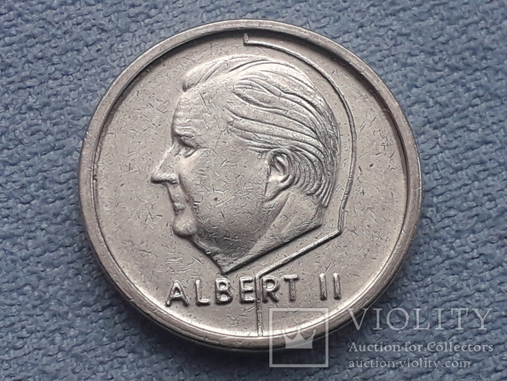Бельгия 1 франк 1994 года, фото №3