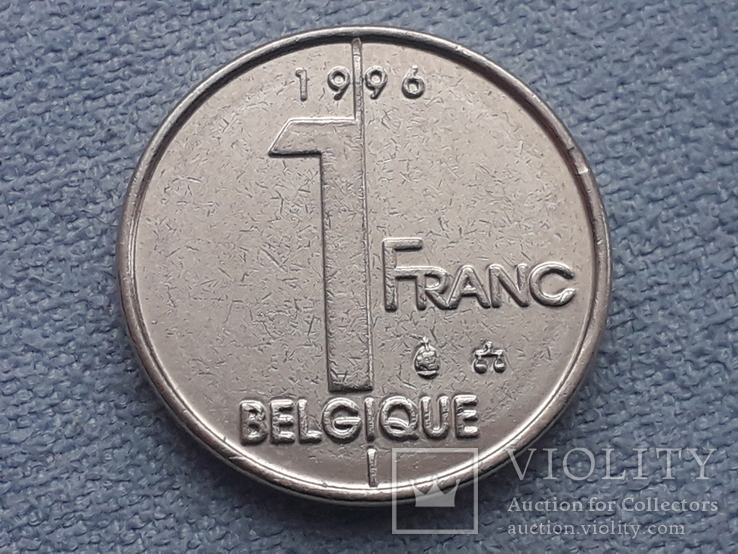 Бельгия 1 франк 1996 года, фото №2