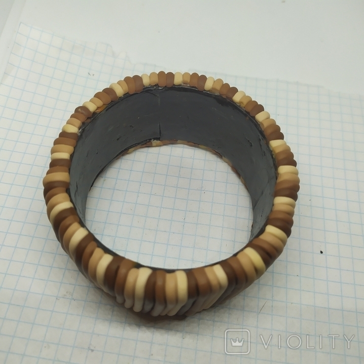Широкий браслет в бежево-коричневых тонах (3), фото №7