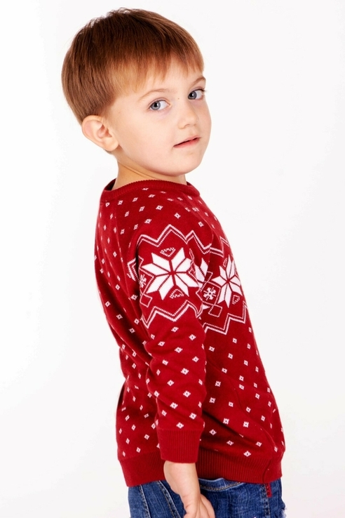 В'язаний светр для хлопчика різдвяний (101), numer zdjęcia 3