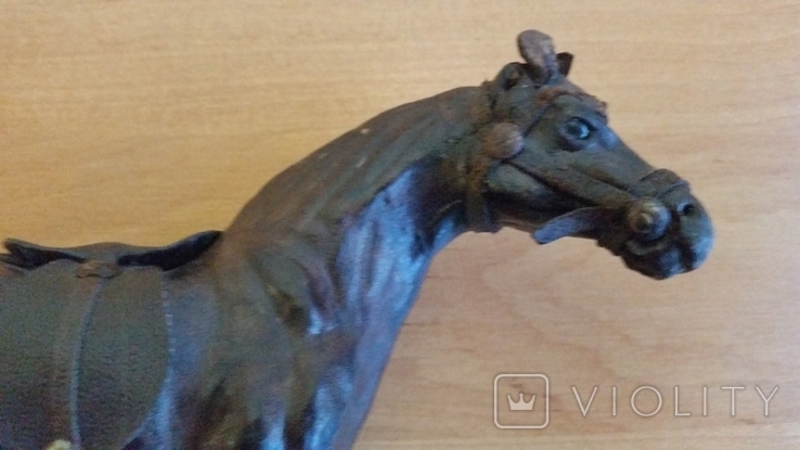  Старинная игрушка .Конь из папье маше, фото №6