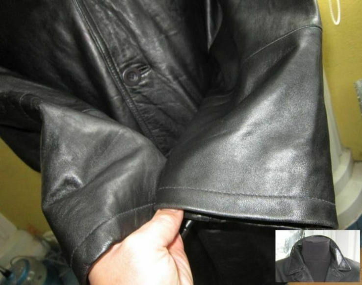 Большая мужская кожаная куртка  ECHT LEDER. Германия. Лот 957, фото №6