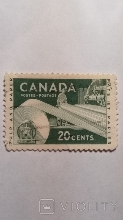 Марка Канады 20 центов, фото №2