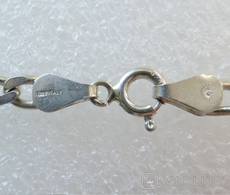 Серебряная цепочка с алмазной гранью, маркировано 925 Italia.( 3С028), фото №4