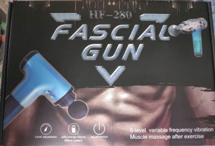 Массажёр для мышц Fascial Gun HF-280. Вибромассажер для мышц, photo number 3