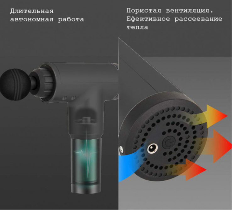 Массажёр для мышц Fascial Gun HF-280. Вибромассажер для мышц, numer zdjęcia 8