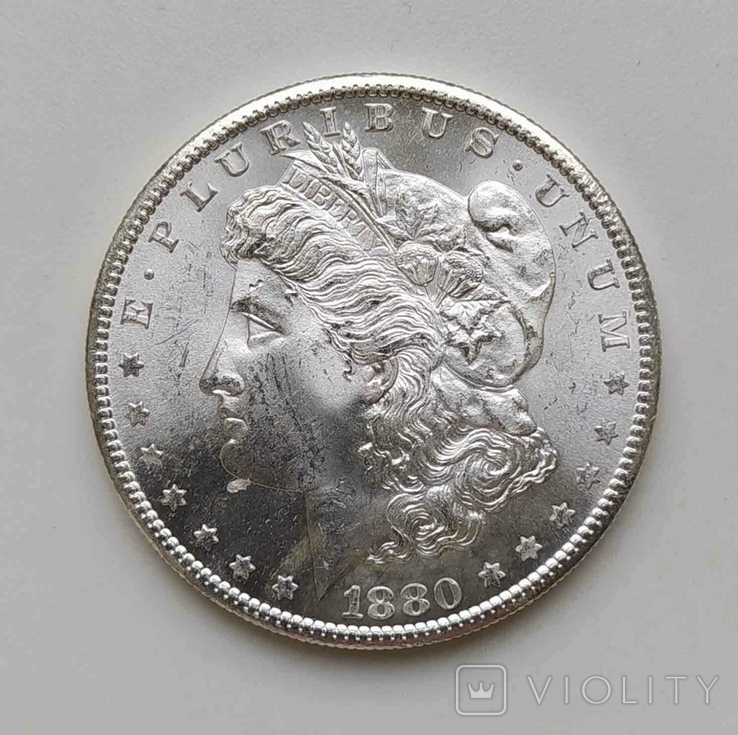 Доллар 1880 S США Серебро UNC