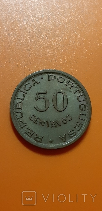 50 сентаво 1958р. Ангола Португалія, фото №3