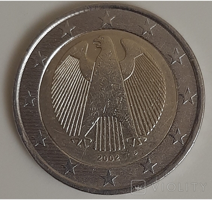 2 евро Германия 2002 D, фото №3