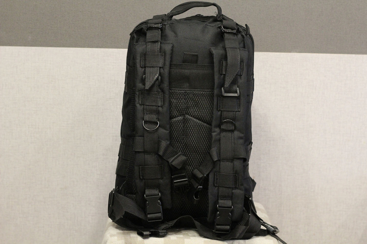 Тактический (городской) рюкзак с системой M.O.L.L.E черный, фото №5