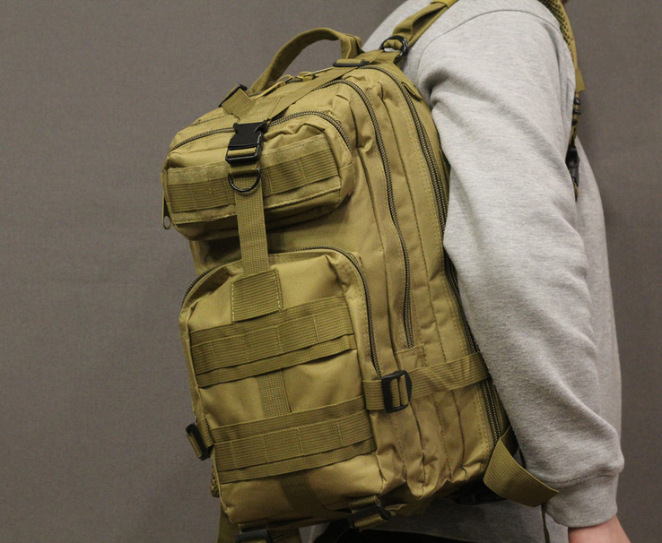 Тактический (городской) рюкзак с системой M.O.L.L.E койот, фото №2