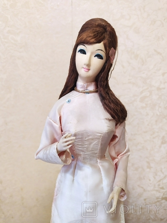 Винтажная коллекционная интерьерная паричковая кукла с историей, фото №2
