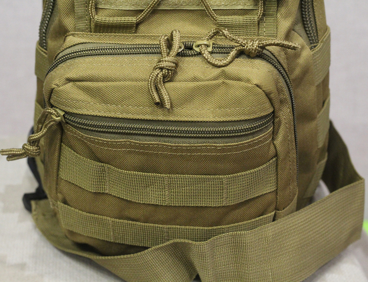 Рюкзак однолямочный 7 литров, тактическая военная сумка (Койот), фото №6