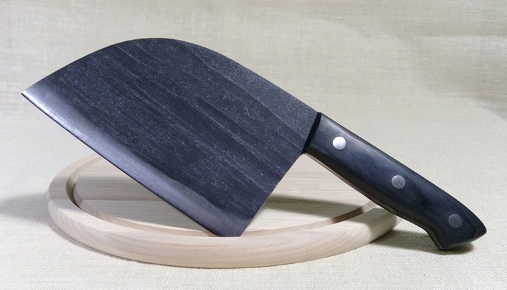 Сербский кованый нож 17.2 см с ножнами из натуральной кожи, фото №2