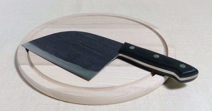 Сербский кованый нож 17.2 см с ножнами из натуральной кожи, фото №5