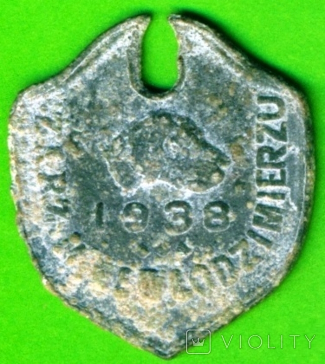 Собачий жетон, довоєнна Польша, фото №2