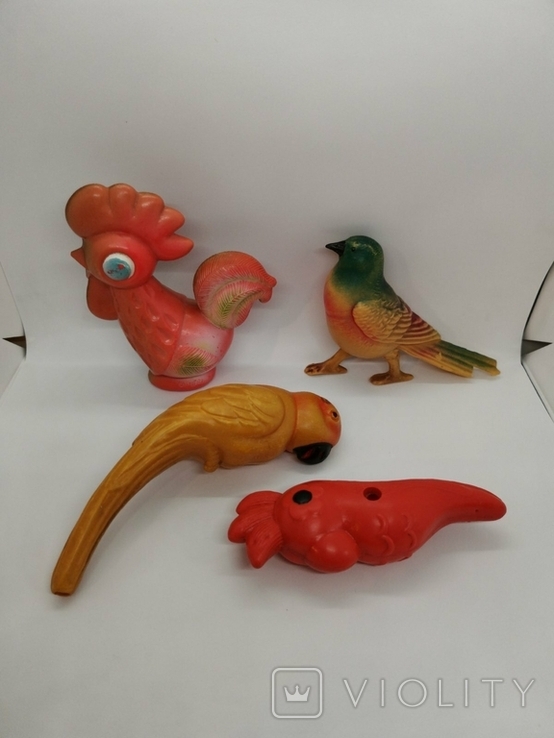 Целулоїд + СРСР іграшки в пісочниці папуга півник іволга один лот, фото №2