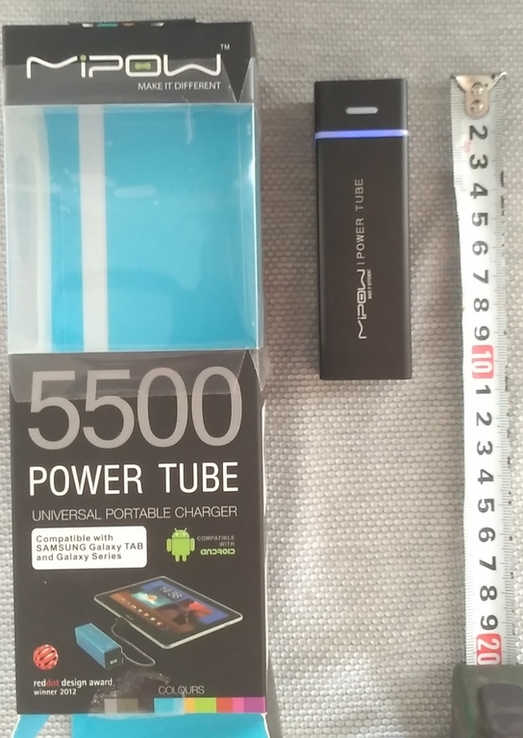 Павер Банк / Power Bank Mipow Power Tube SP5500 мАh + фонарик - чёрный, numer zdjęcia 10