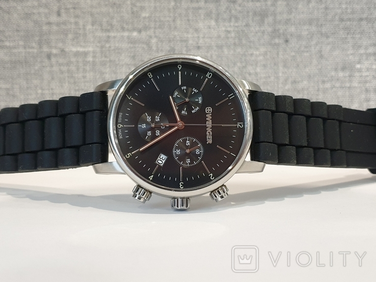 Часы Wenger 01.1743.102 Urban Classic Chronograph 44mm 10ATM, photo number 2