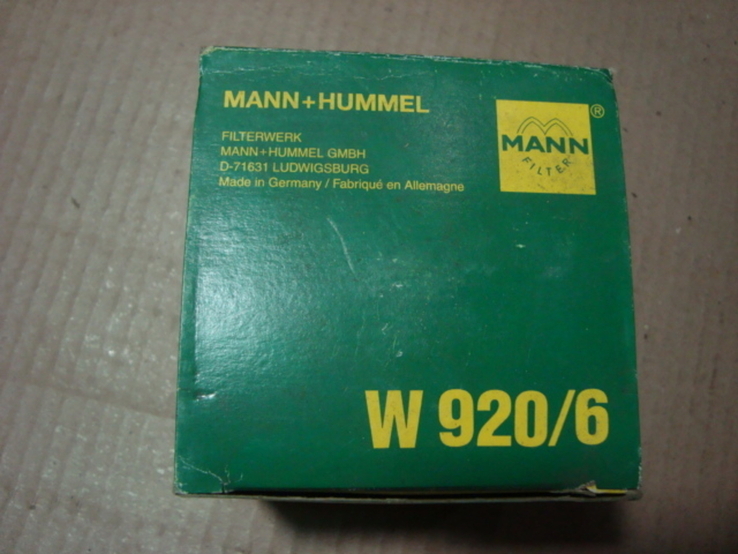 MANN-FILTER W 920/6 Масляный фильтр DODGE FORD JEEP LADA LANCIA MG RENAULT SEAT TOYOTA, photo number 5