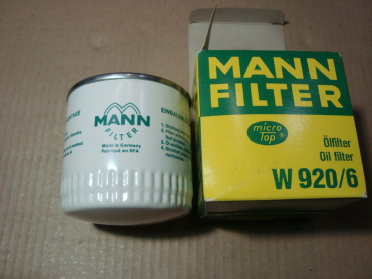 MANN-FILTER W 920/6 Масляный фильтр DODGE FORD JEEP LADA LANCIA MG RENAULT SEAT TOYOTA, фото №2
