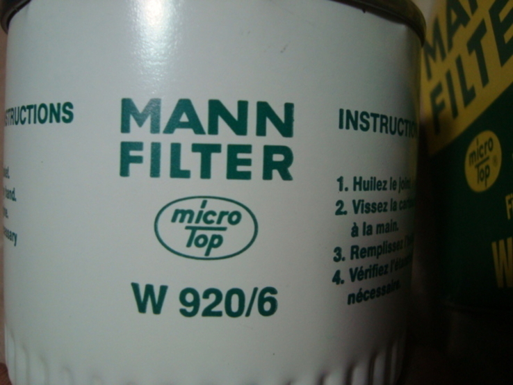 MANN-FILTER W 920/6 Масляный фильтр DODGE FORD JEEP LADA LANCIA MG RENAULT SEAT TOYOTA, фото №6