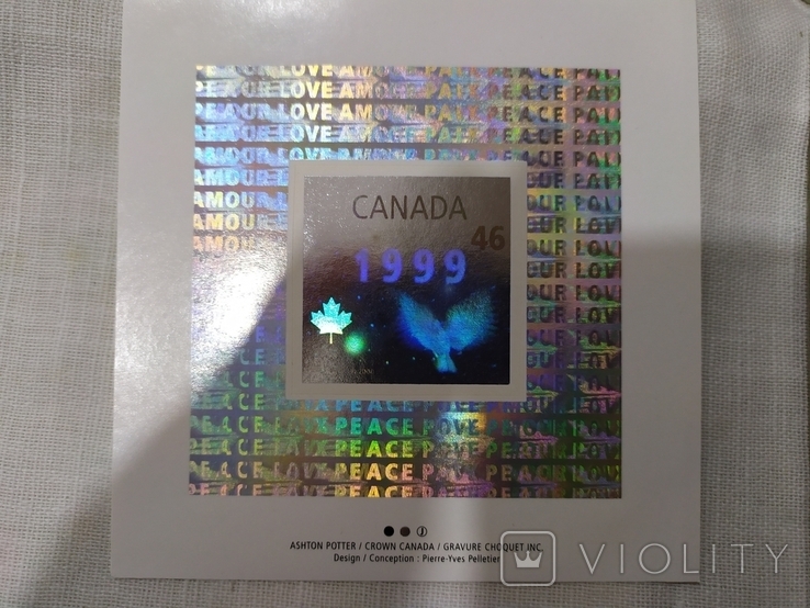 Набор памятных марок и монет Канадской почты 1999-2000 г на память о тысячелетии, фото №7
