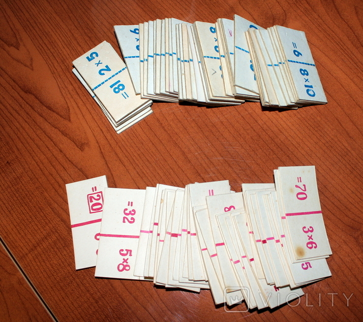 Арифметическое (детское) домино. 42+42 карточки, фото №5