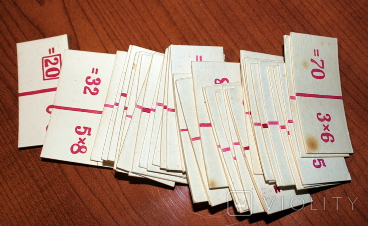 Арифметическое (детское) домино. 42+42 карточки, фото №7