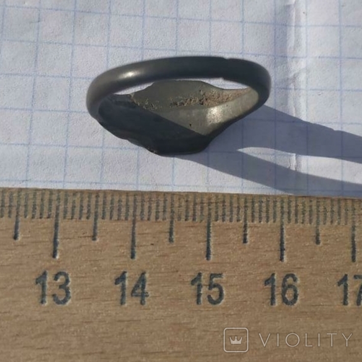 Средневековое бронзовое кольцо, фото №7