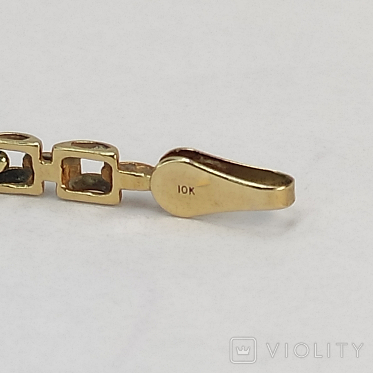 Винтажный золотой (10К) браслет с натуральными сапфирами, photo number 7