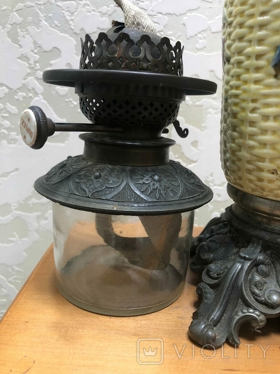 Старинная керосиновая лампа, фото №3