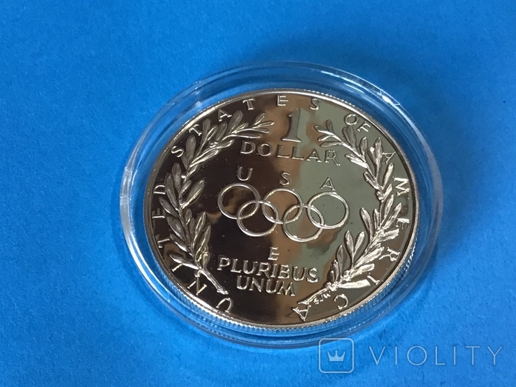 1 Доллар 1988 Олимпиада США, фото №3
