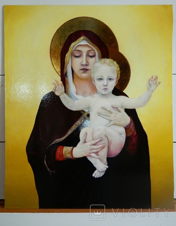 Картина. Образ. Марія з Ісусом. копия, фото №2