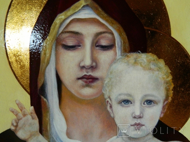 Картина. Образ. Марія з Ісусом. копия, фото №3