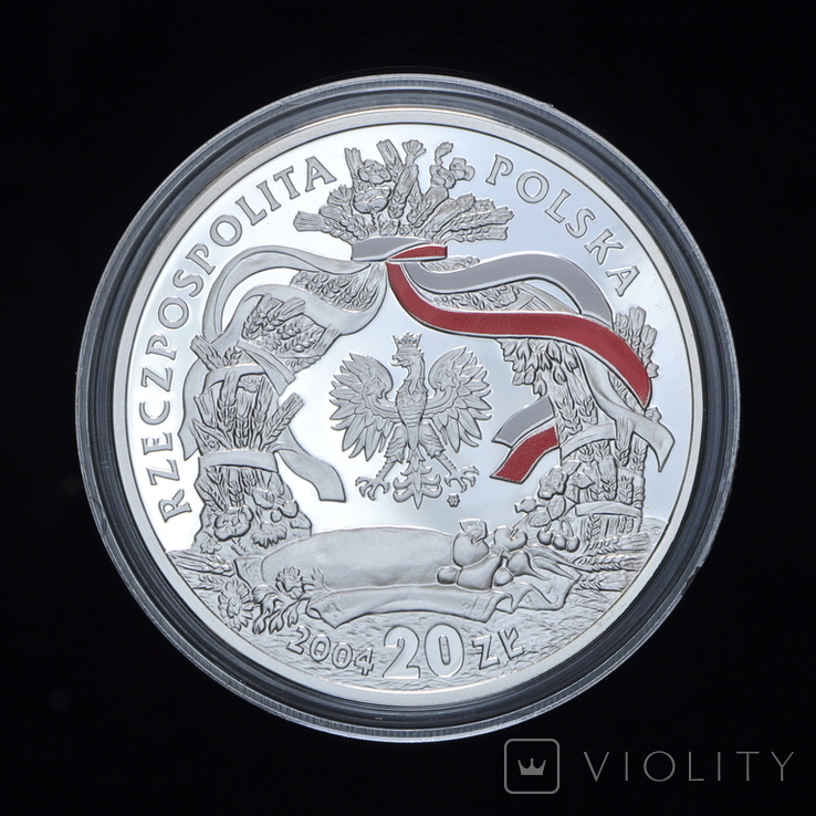 20 Злотых 2004 Праздник урожая (Серебро 0.925, 28.28г), Польша, фото №2