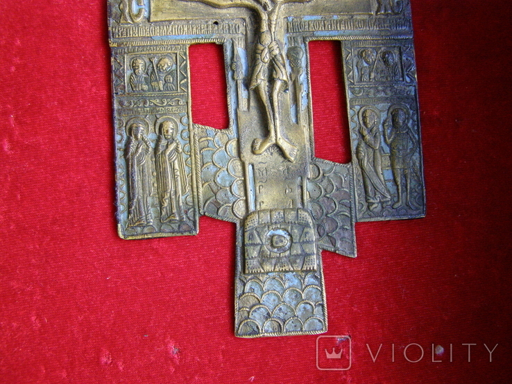 Хрест з емалями "Розп"яття Христове з предстоящими", фото №6