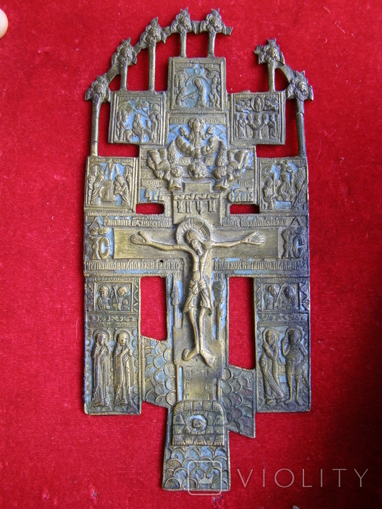 Хрест з емалями "Розп"яття Христове з предстоящими", фото №7