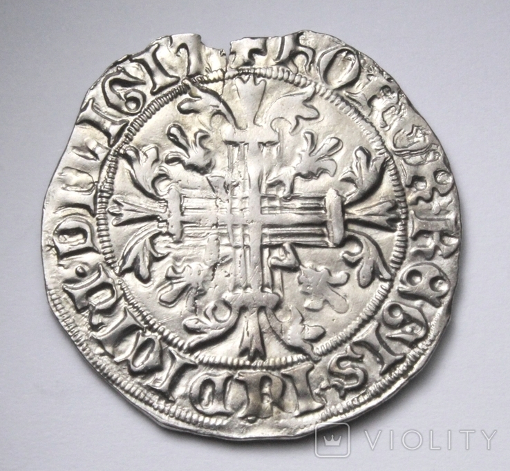 Король Неаполю Роберт І «Мудрий» (1309-1343рр.), срібний джильято 1309-1317рр., м.Неаполь, фото №8