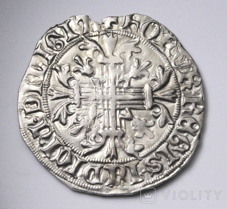Король Неаполю Роберт І «Мудрий» (1309-1343рр.), срібний джильято 1309-1317рр., м.Неаполь, фото №9