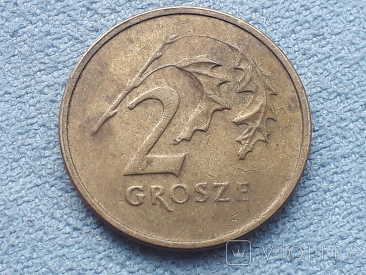 Польша 2 гроша 2001 года