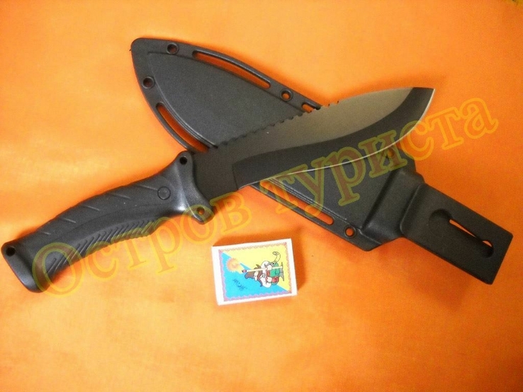 Охотничий нож GERBFR с пластиковыми ножнами 305 мм, фото №4